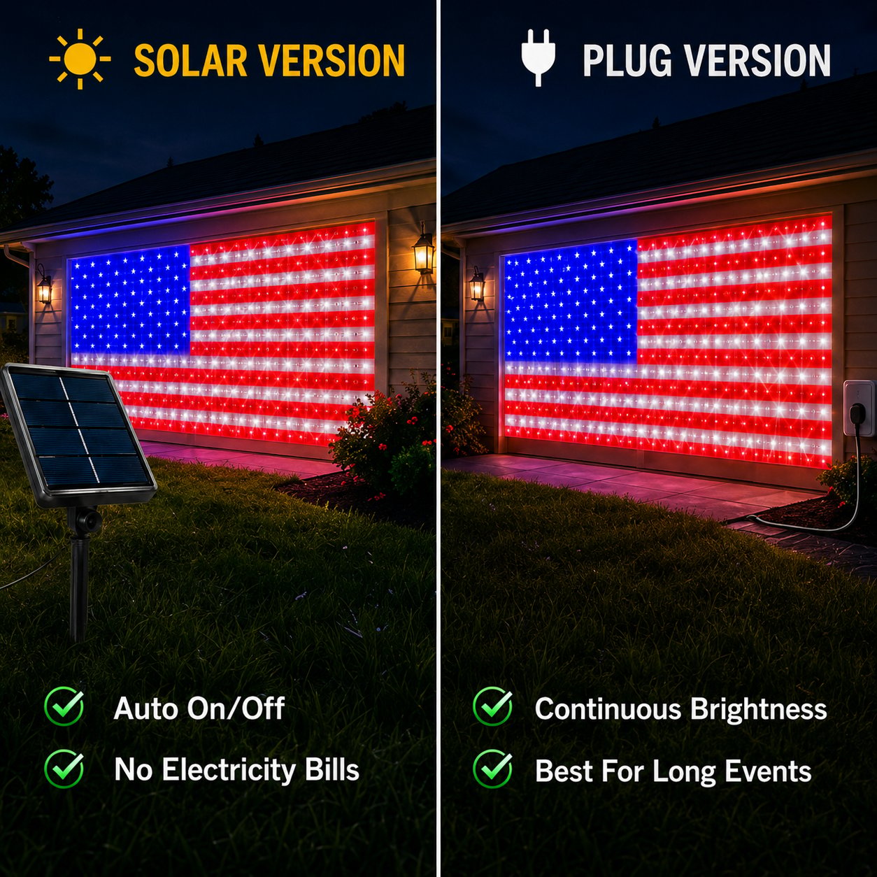 🔥Last Day: 49% OFF-Solar American Flag Net Lights