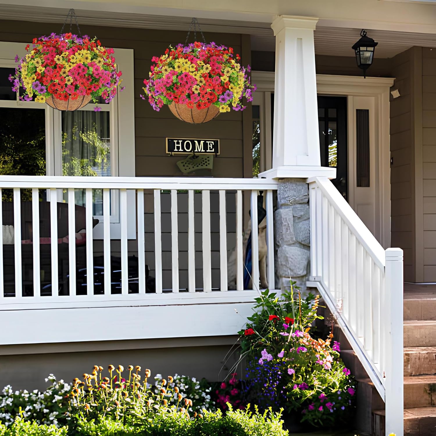 FREE SHIPPING!🔥Simulated Hanging Flower Basket 🌸No Watering💧. No Wilting. Just Perfect Blooms.