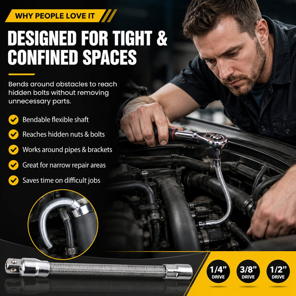 🔧 Flexible Universal Socket Extension Adapter Set
