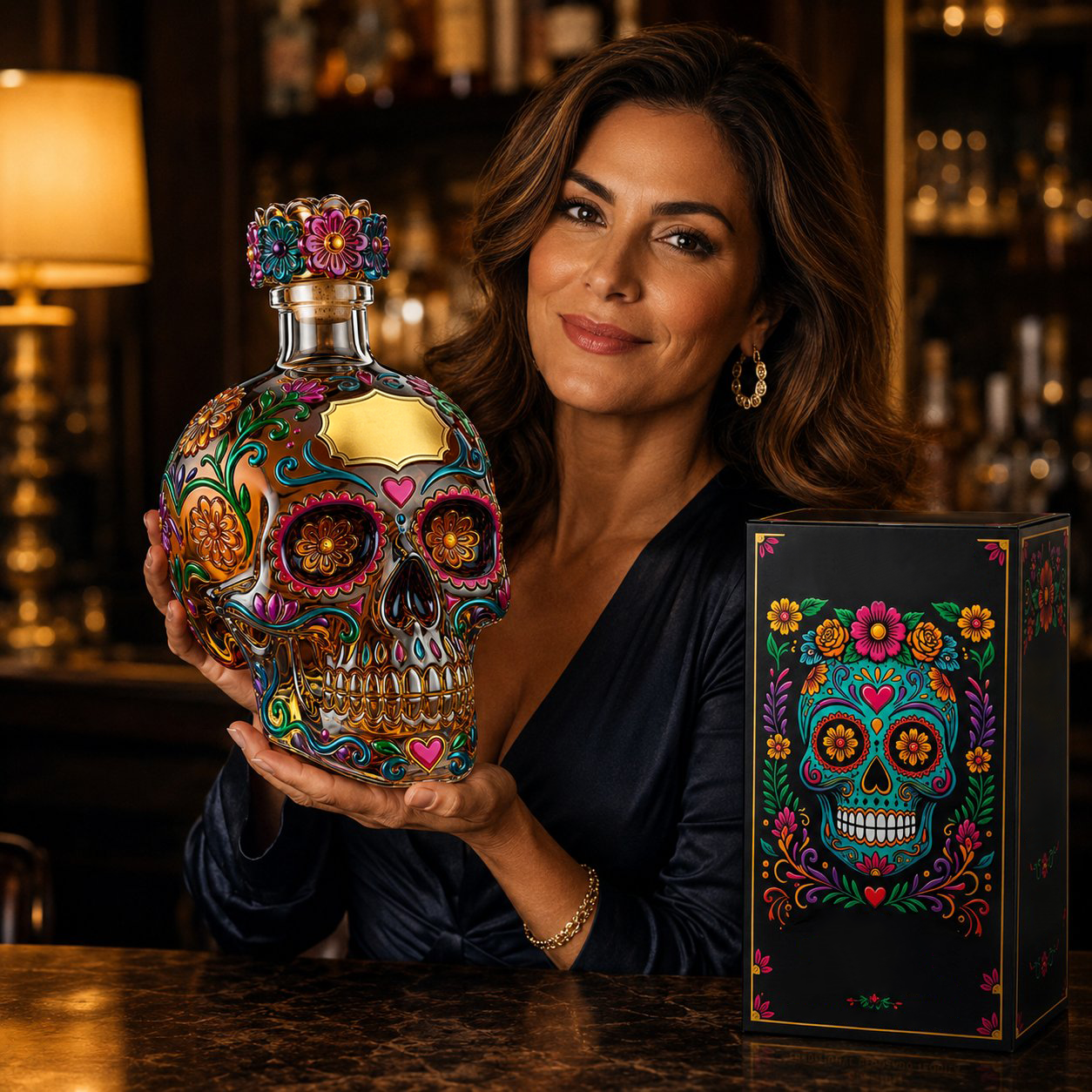 🔥🍷Limited edition Day of the Dead tequila bottle🎁
