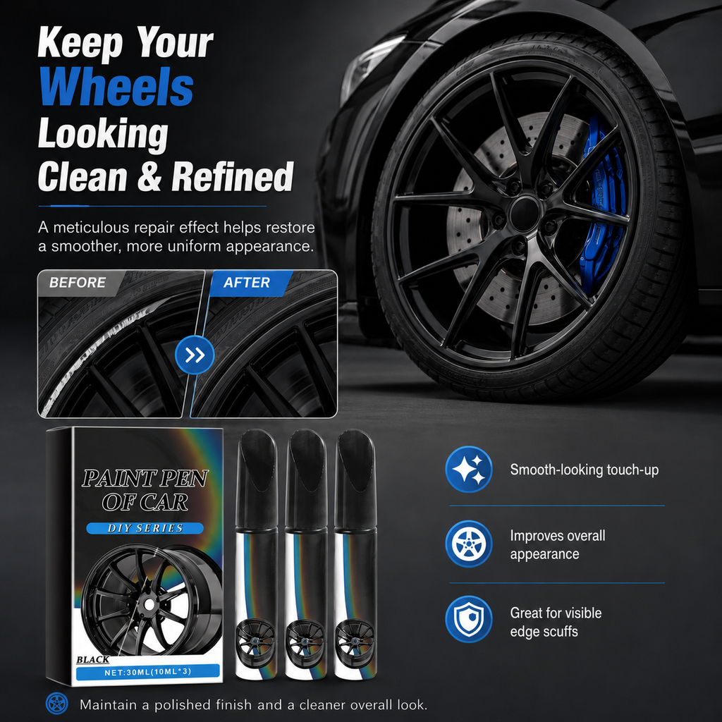 Wheel Scratch Repair Pen — Fix Curb Rash in 10 Min | Rust-Proof Formula