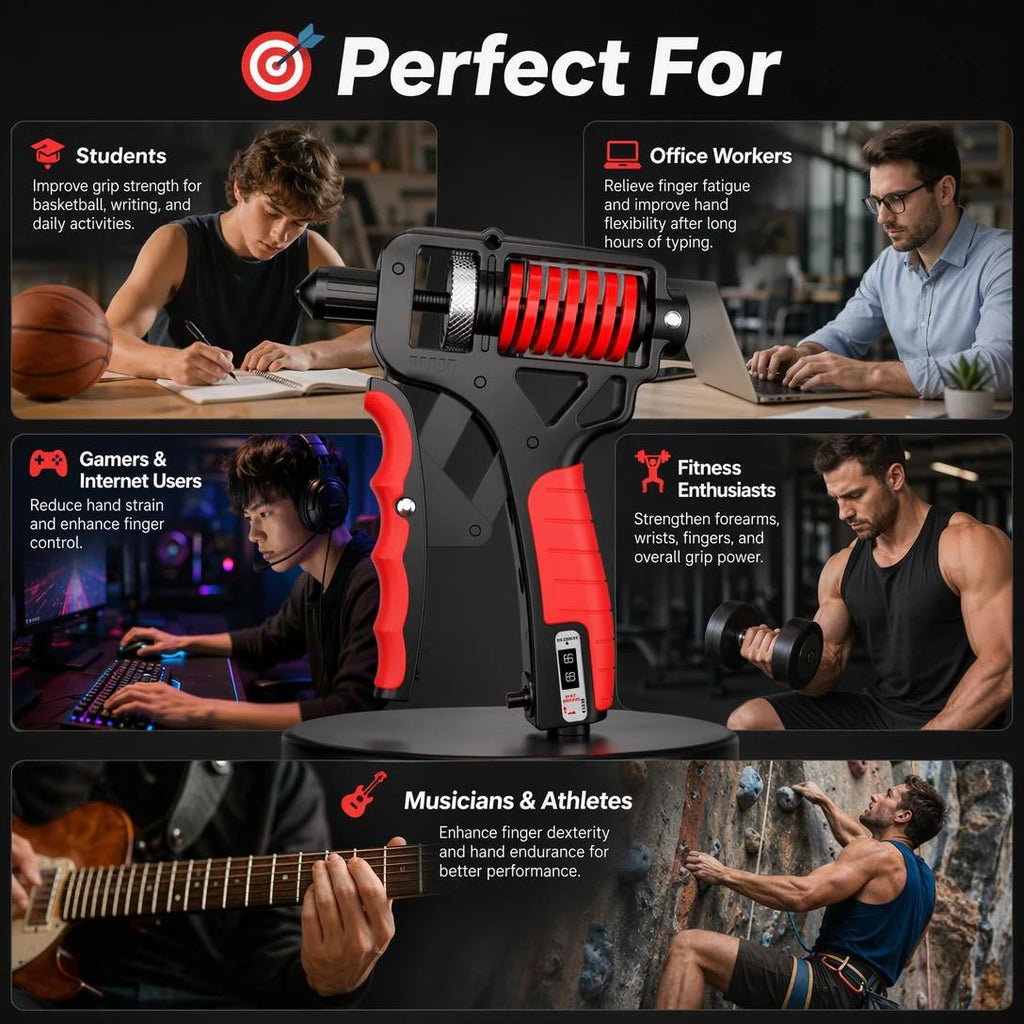 Adjustable Hand Grip Strengthener with Counter