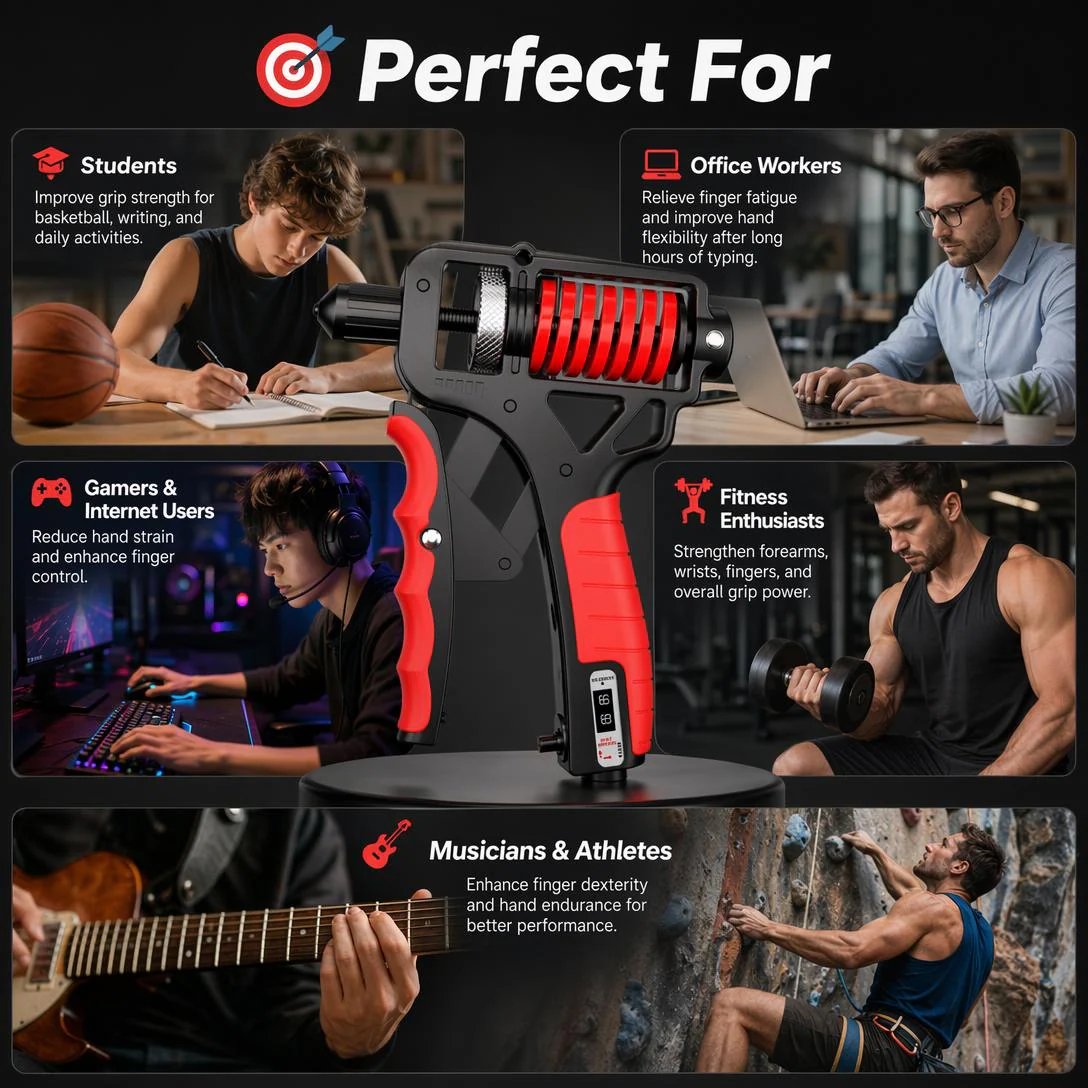 Adjustable Hand Grip Strengthener with Counter