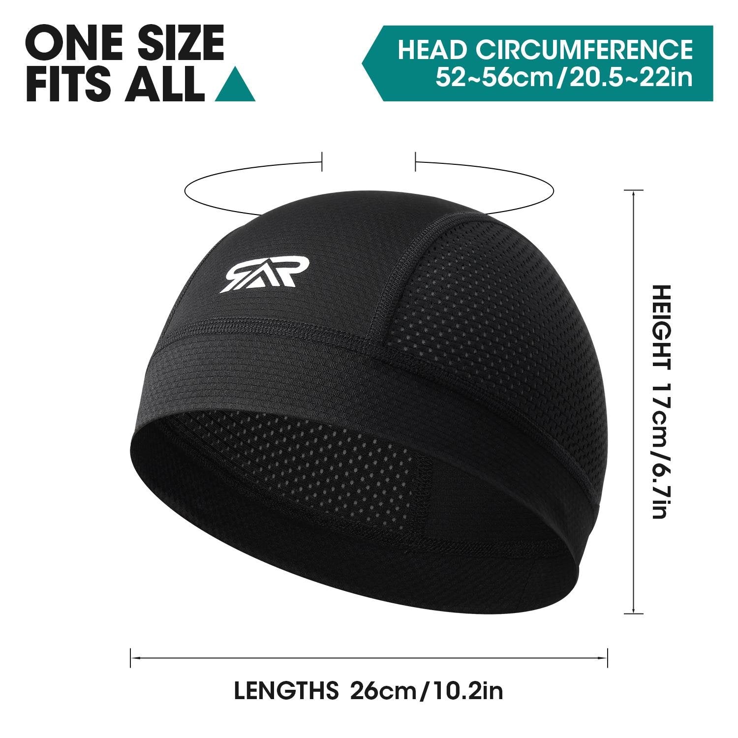 🧢 2 Pack Breathable Skull Cap for Men | Lightweight Sweat-Wicking Head Wrap & Helmet Liner for Cycling, Running & Motorcycling