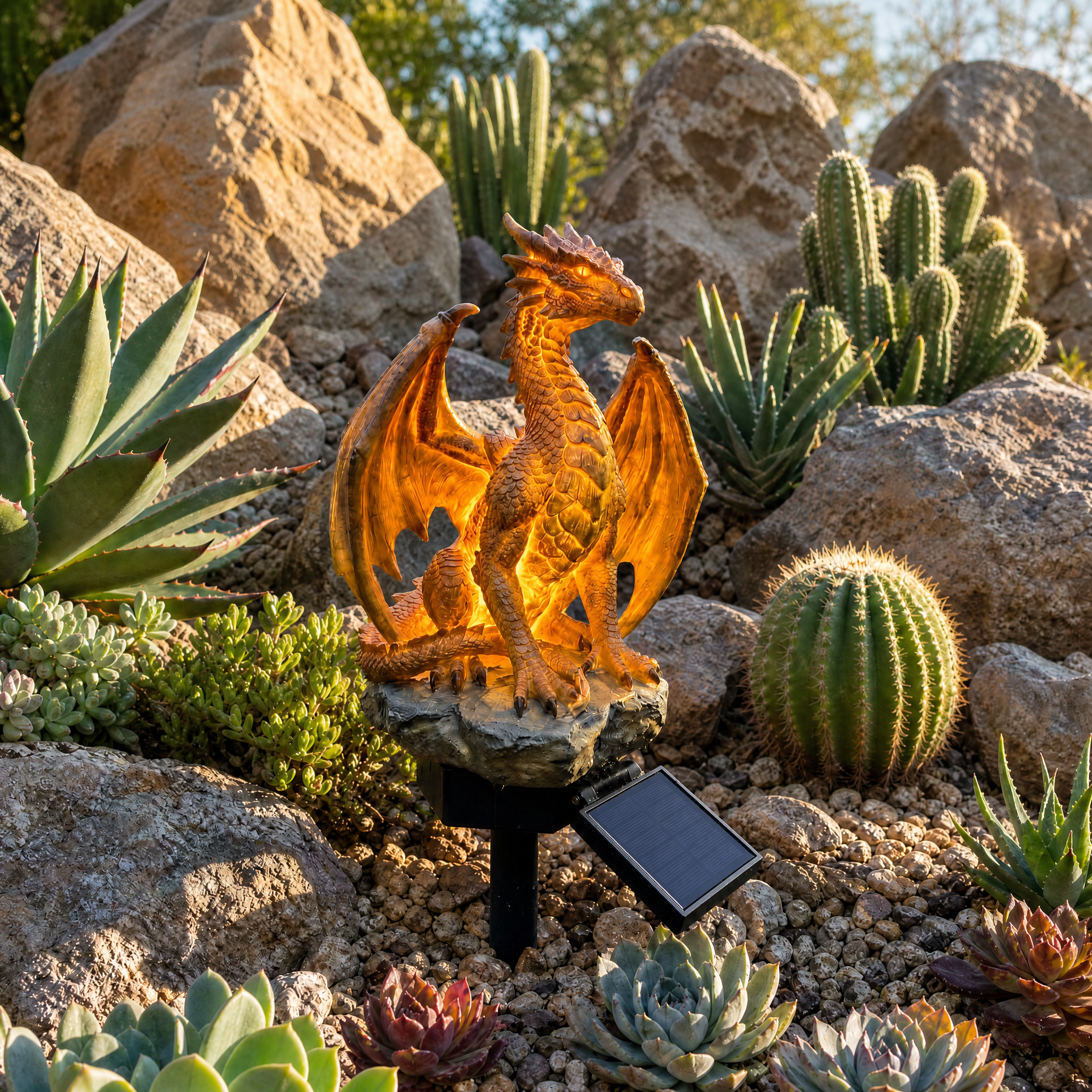 🔥Limited Time 49% Off🐉✨Dragon Legacy Golden Ember Edition Solar Garden Light