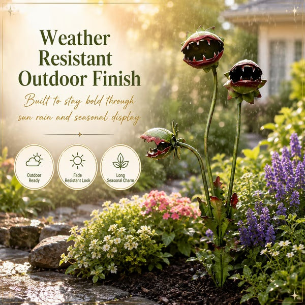 LAST DAY 49% OFF - Whimsical Metal Carnivorous Plant Garden Stake