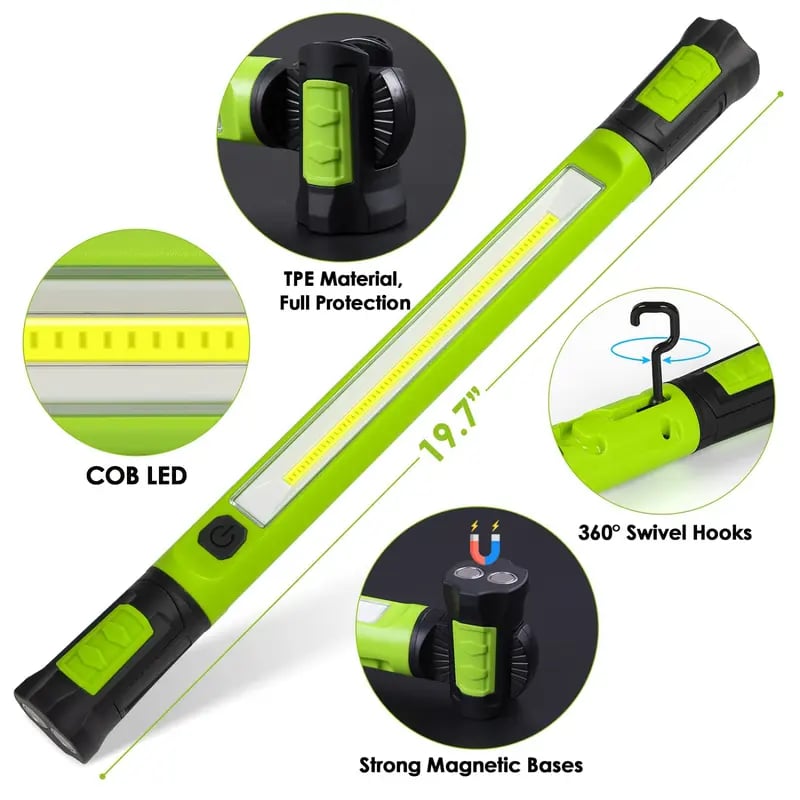 🔥🌟🔦Multifunctional magnetic rechargeable work light💡 Ideal for Mechanic, Car Repair & Garage Use