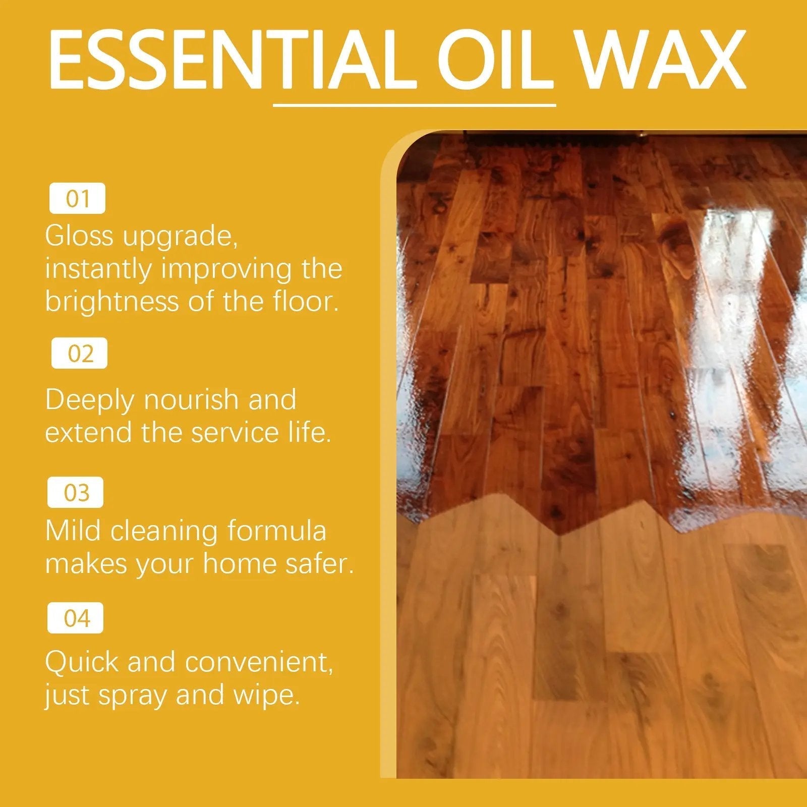 🔥LAST DAY 49% OFF - 🐝TrueRelief Beeswax Wood Polish Spray - ✨Shine & Protect Instantly 🏠