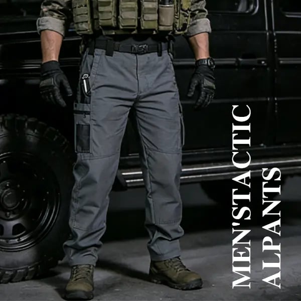 🔥LAST DAY 50% Men's - Waterproof Tactical Work Pants - Solid Color with Multi-Pockets for Outdoor Activities