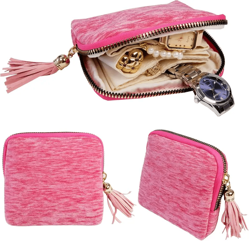 💖 Portable Jewelry Organizer | Zipper Pocket Travel Jewelry Storage Case 💎