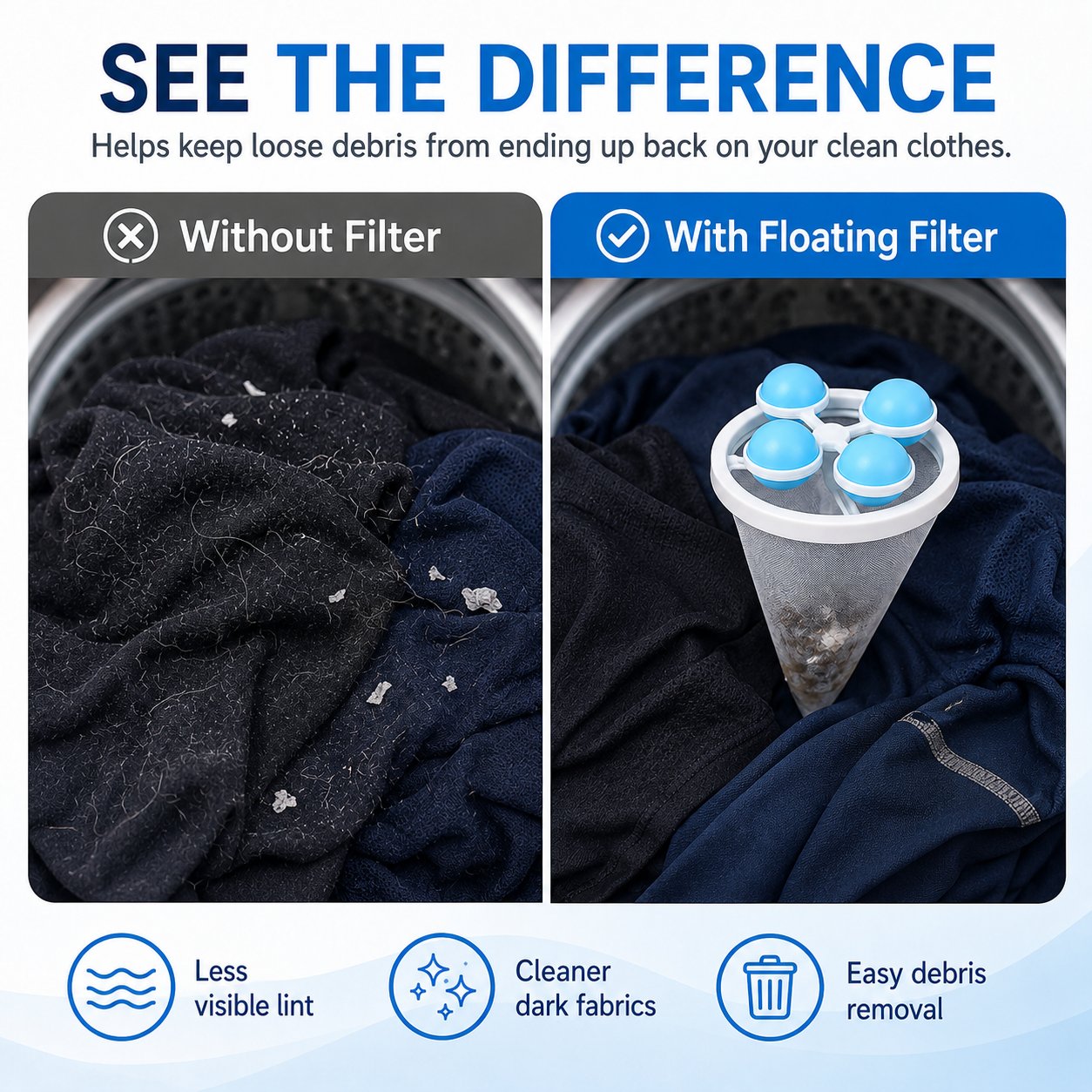 Floating Lint & Hair Catcher