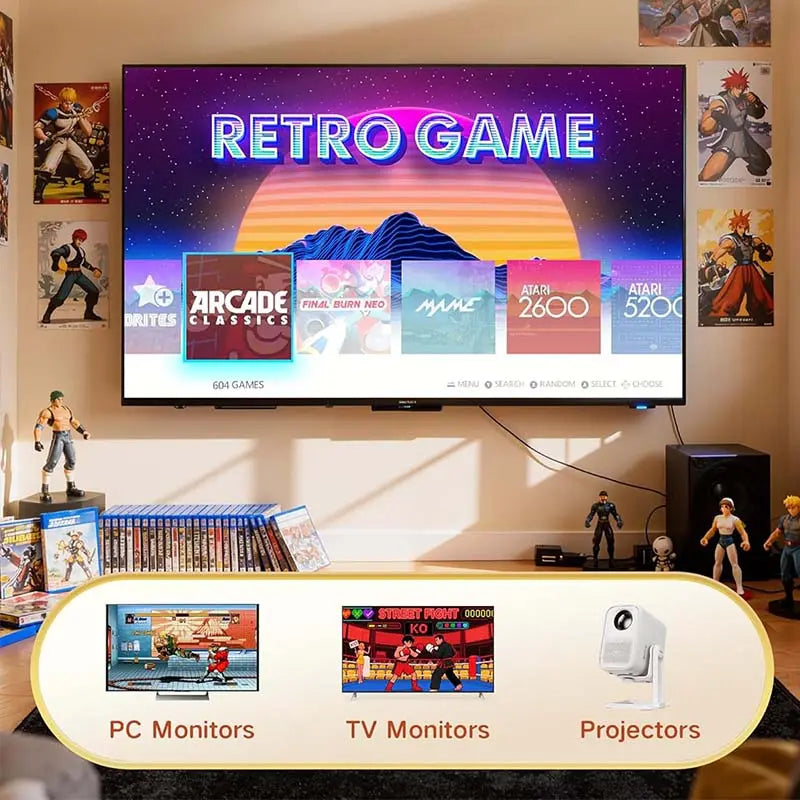 2026 Upgraded Retro Game Stick, 4K HDMI Classic Video Games, Built-in 23 Emulators, 40000+ Games, Plug and Play Video Gaming Stick with Upgrade Dual Controllers