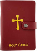 ✝️ Catholic Genuine Leather Holy Card Holder – Pocket Prayer Card Organizer with Snap Closure!!!