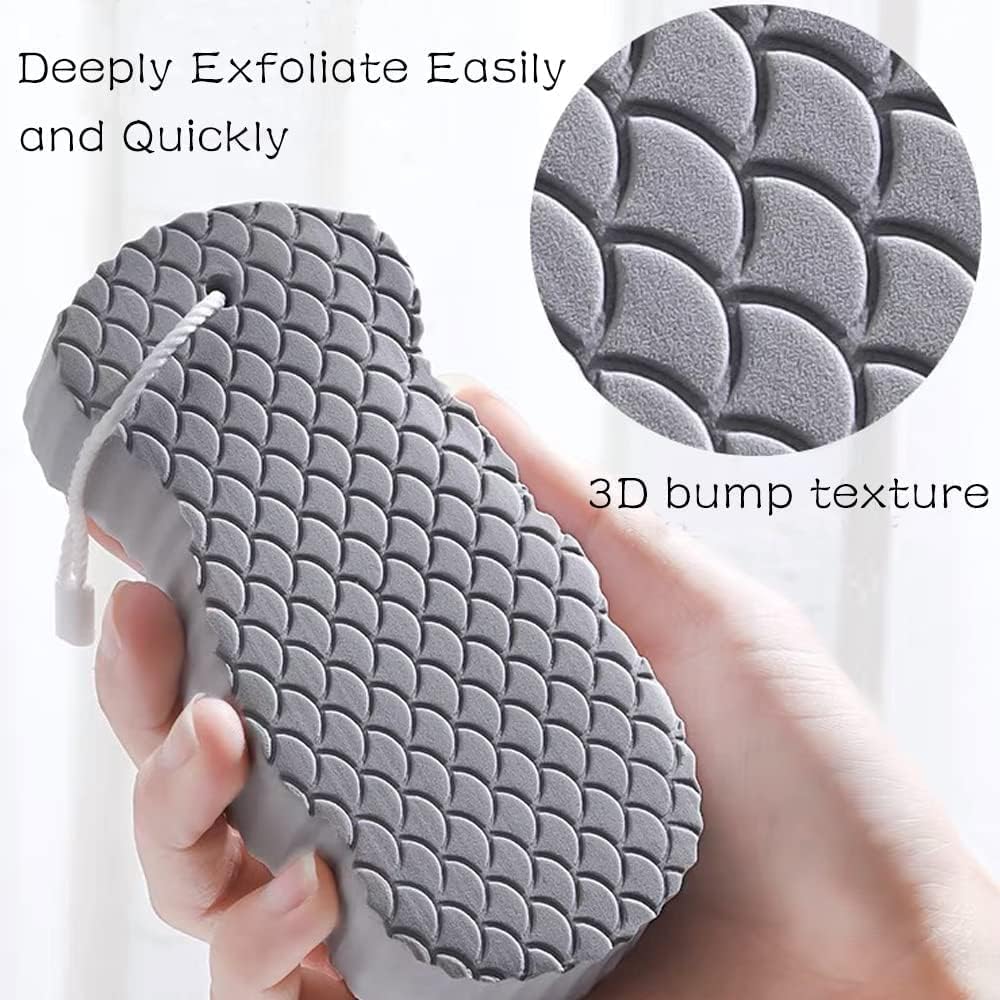 Magic Exfoliating Bath Spongeonge,3D Super Soft Exfoliating Bath Sponge, Skin Friendly and Reusable for Adults Children and Pregnant Women