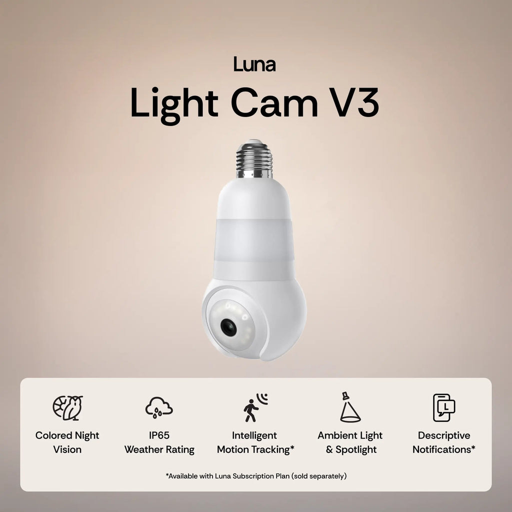 📹Luna Light Cam V3 – Smart Security Camera with Color Night Vision