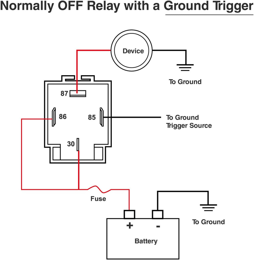 ⚡5 Pack 12V 30A 4 Pin Interlocking Automotive Fused Relay Switch Kit with Pre-Wired Harness