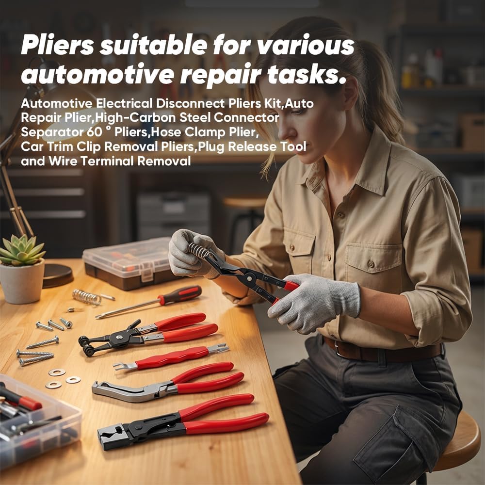 5PCS Automotive Electrical Disconnect Pliers Tool Set