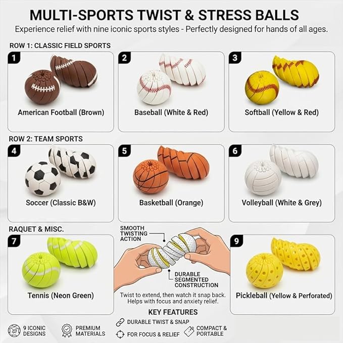 ⚾ Transforming Sports Ball Fidget Toy – Fun, Flexible & Addictive