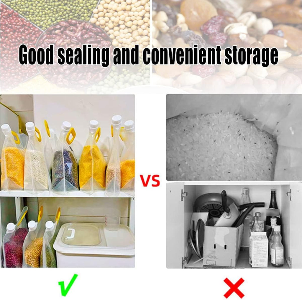 🌾Reusable Airtight Grain Storage Bags | Keep Your Food Fresh & Pantry Neat🔒