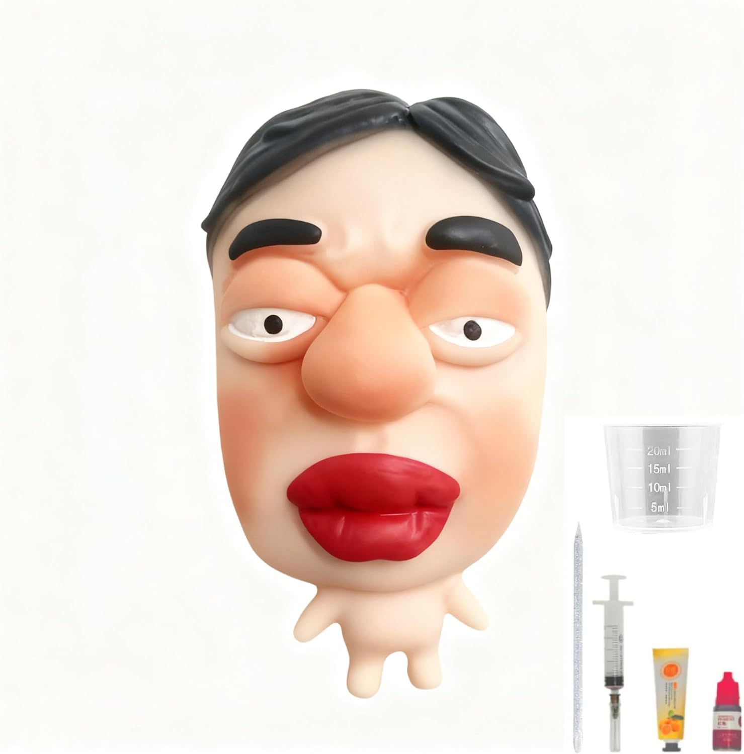 Refillable GrumpFace Sensory Squishy Toy for Stress Relief