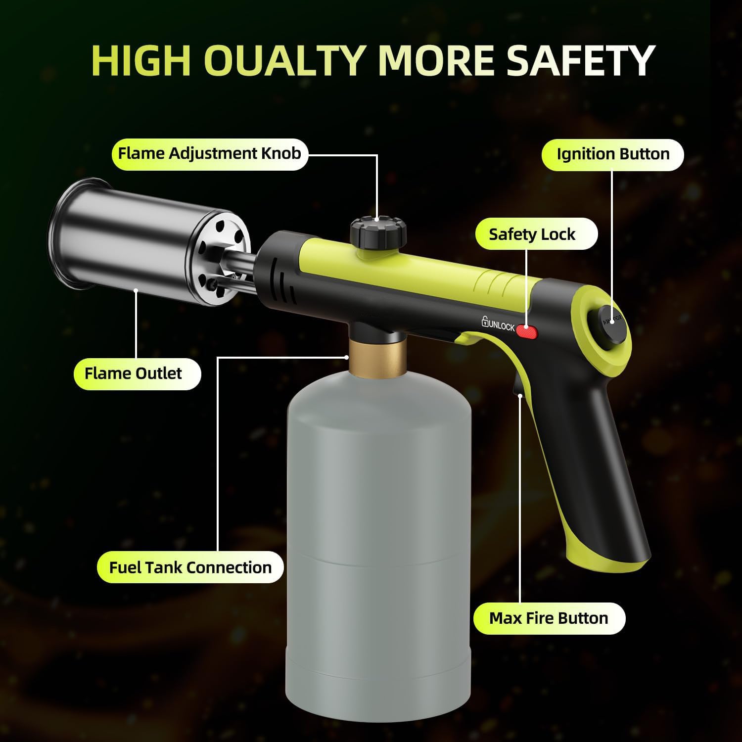 Heavy-Duty Propane Torch with Adjustable Flame