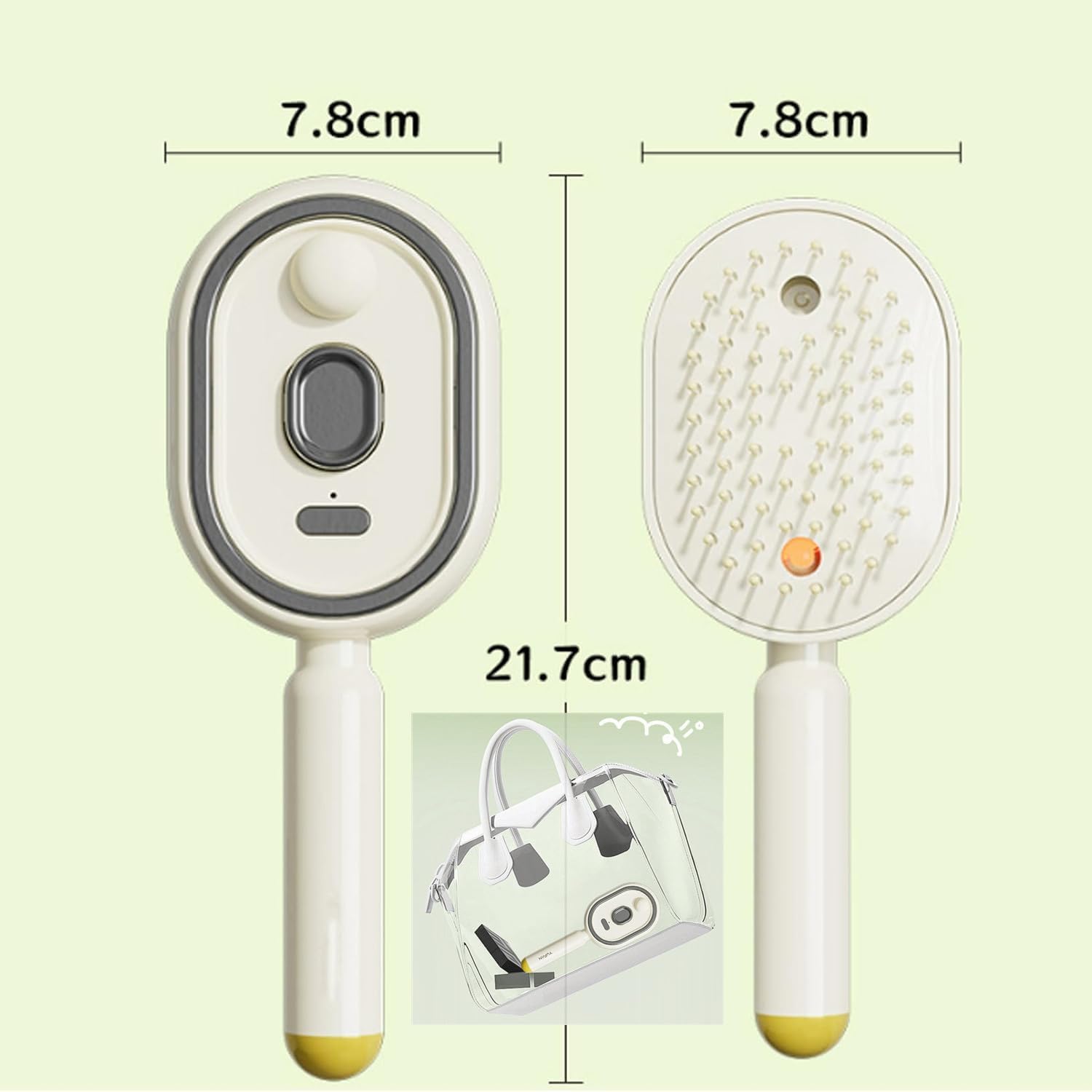 💆‍♀️💧 Steam Massage Spray Comb – 3-in-1 Nano-Mist Hydration, Vibrating Scalp Massage & Anti-Static Detangling Brush