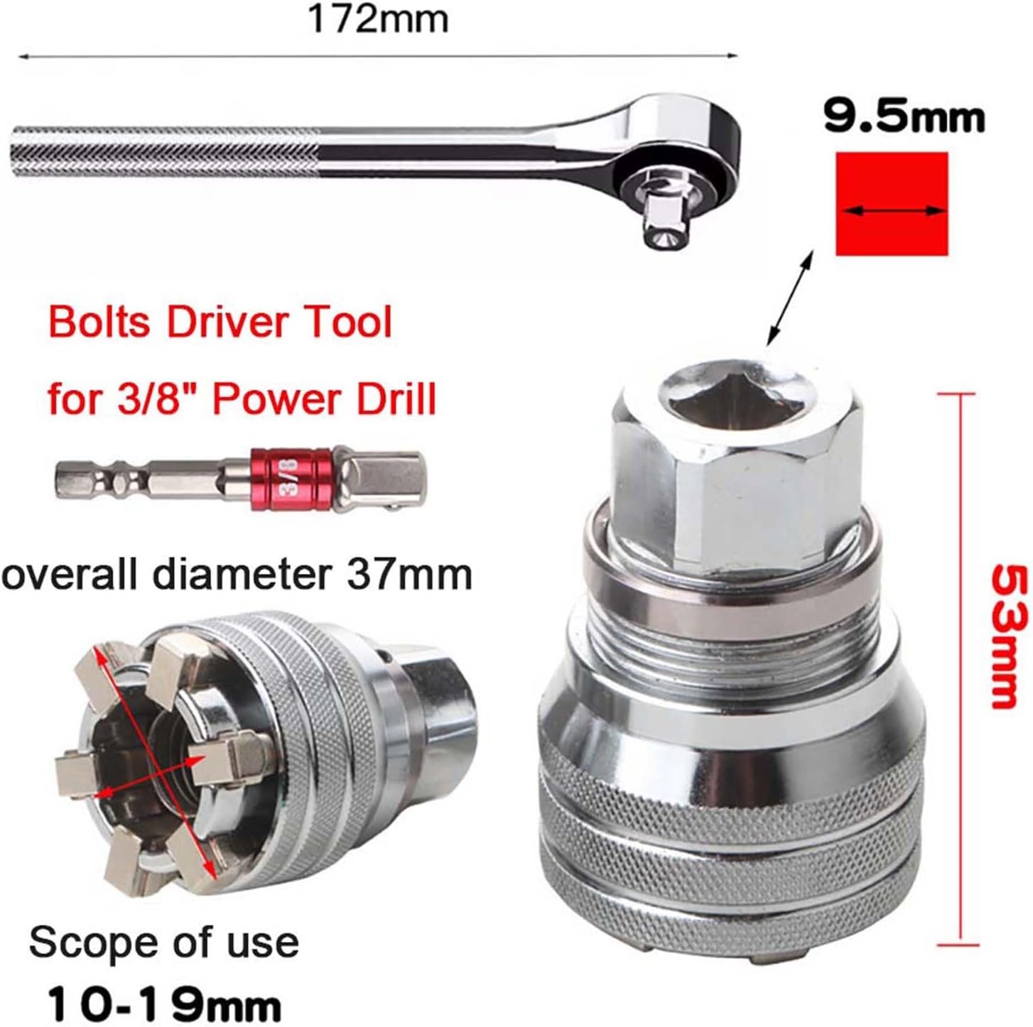 🚗BUY 2 FREE SHIPPING🔥 Multi-Function Universal Socket Wrench Tool