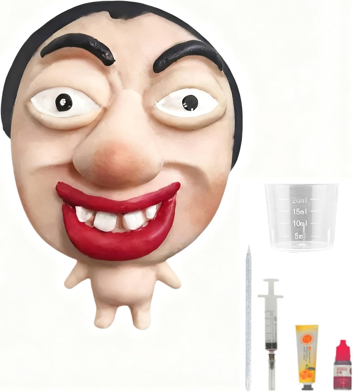 Refillable GrumpFace Sensory Squishy Toy for Stress Relief