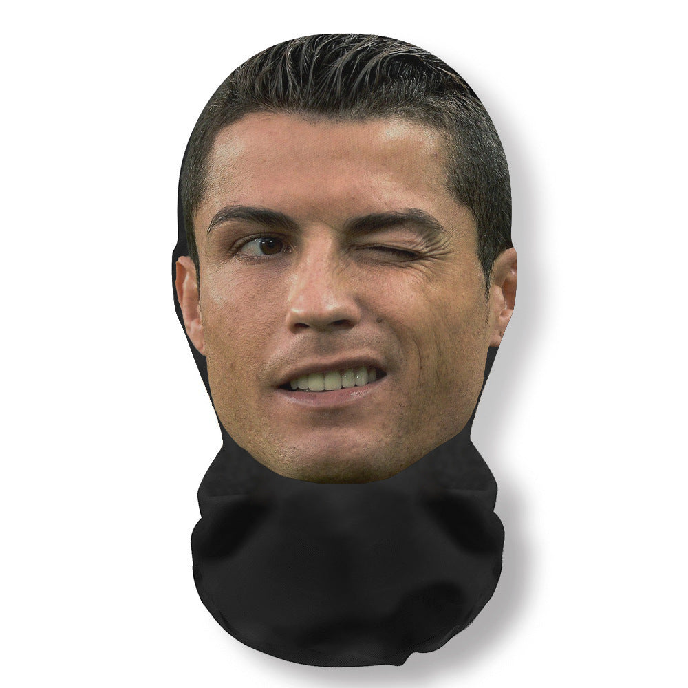 3Pcs Funny Printed Full Face Mesh Mask – Breathable Cosplay Hood for Parties & Street Style