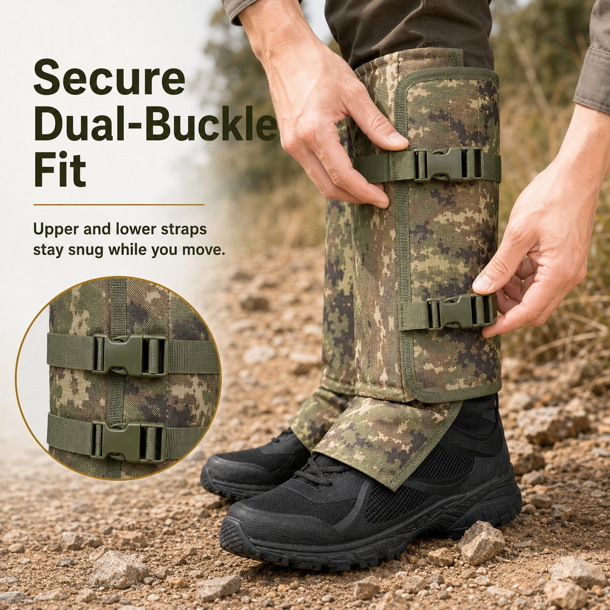 🐍🛡 Reinforced Lower Leg Protection Gaiters – 1000D Outdoor Leg Guards for Hiking & Hunting ⛰️