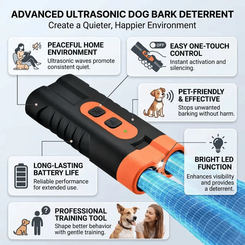 🔥Hot Sale 50% OFF - 🐕🔇Ultrasonic Dog Barking Deterrent