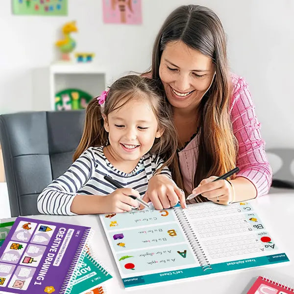 🔥Kids Reusable Groove Handwriting Practice Books 6 Pack