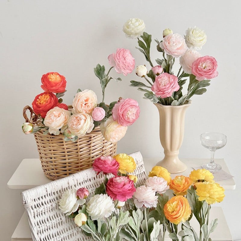 🌸 Lifelike Luxury Peony Flowers – No Watering, No Wilting, Just Lasting Beauty! 💐✨