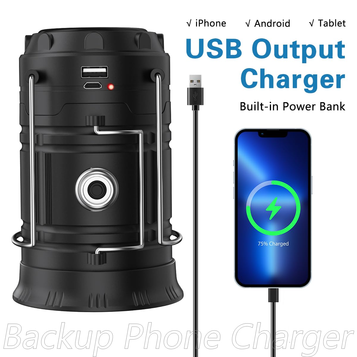 Solar Multifunctional Handheld Camping Lamp