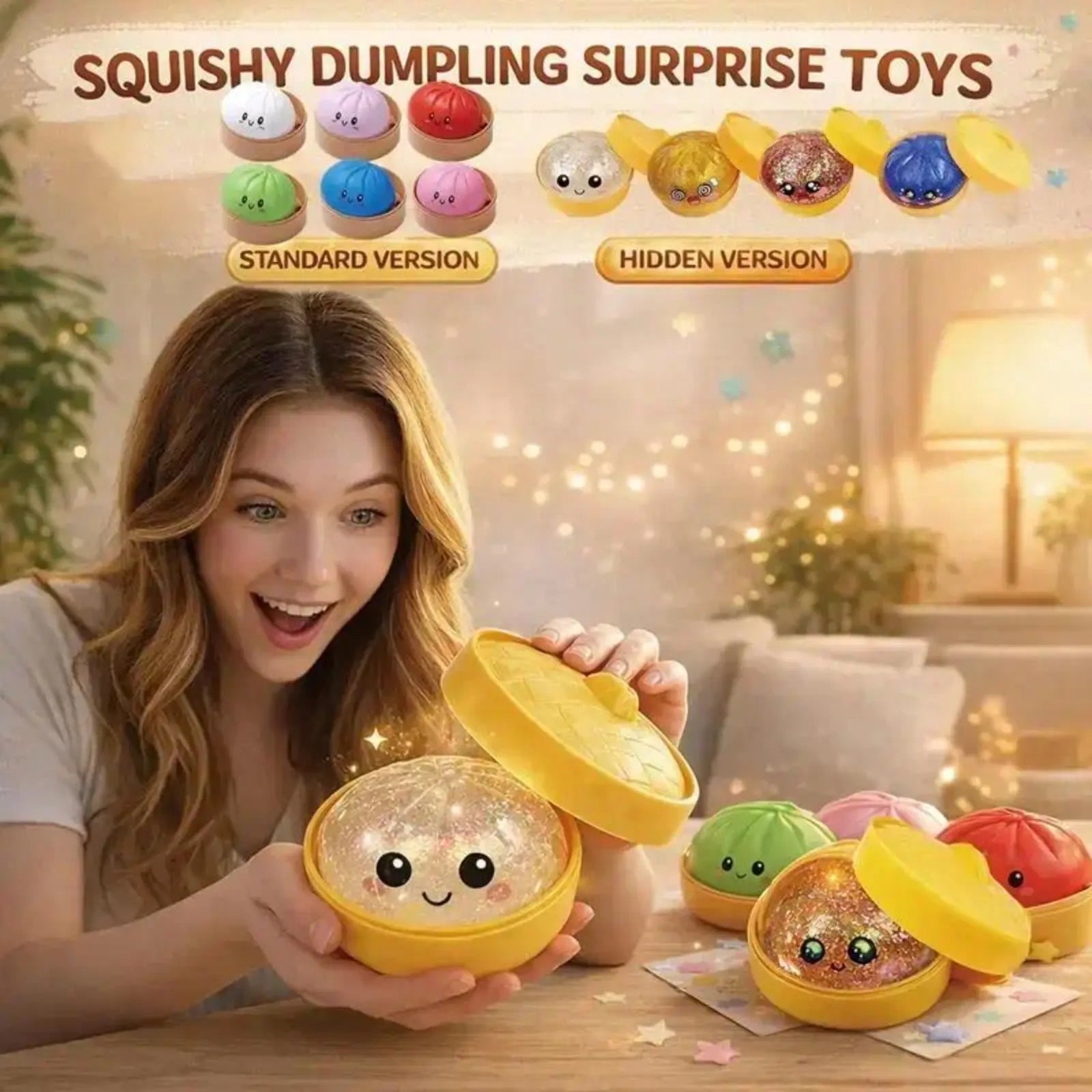 😋12PCS Cute Big Bun Squishy Toys – Super Soft Stress Relief Fidget Set 🍞✨