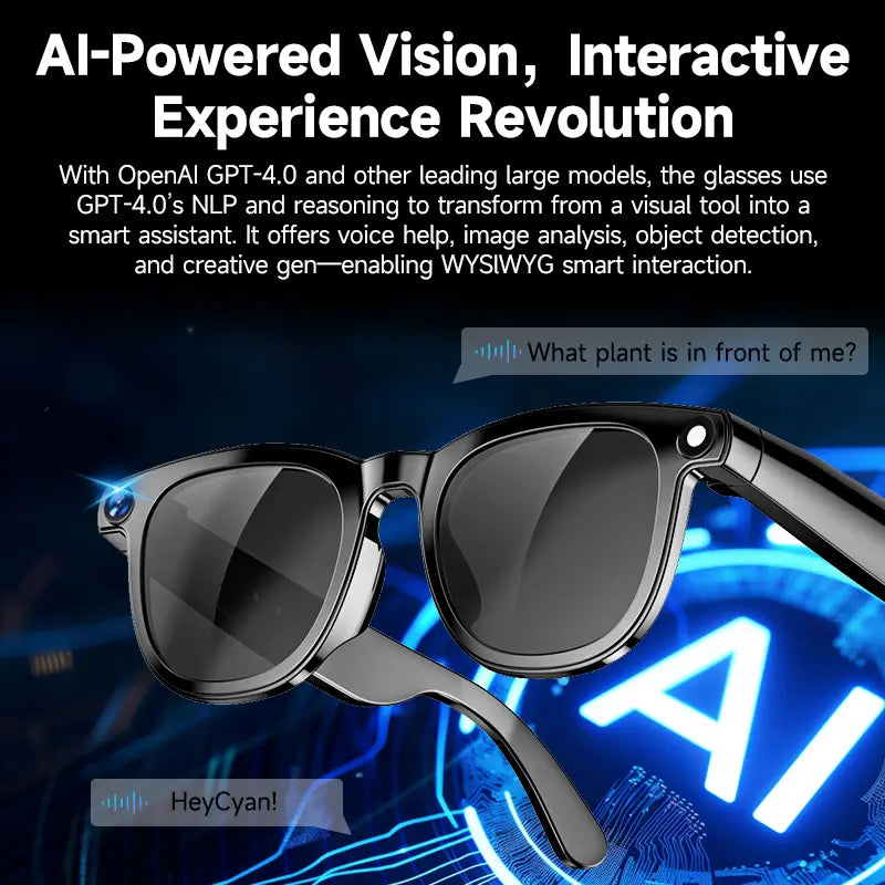 😎Next-Gen AI Smart Glasses – 8MP Camera, 160+ Languages & Hands-Free Video