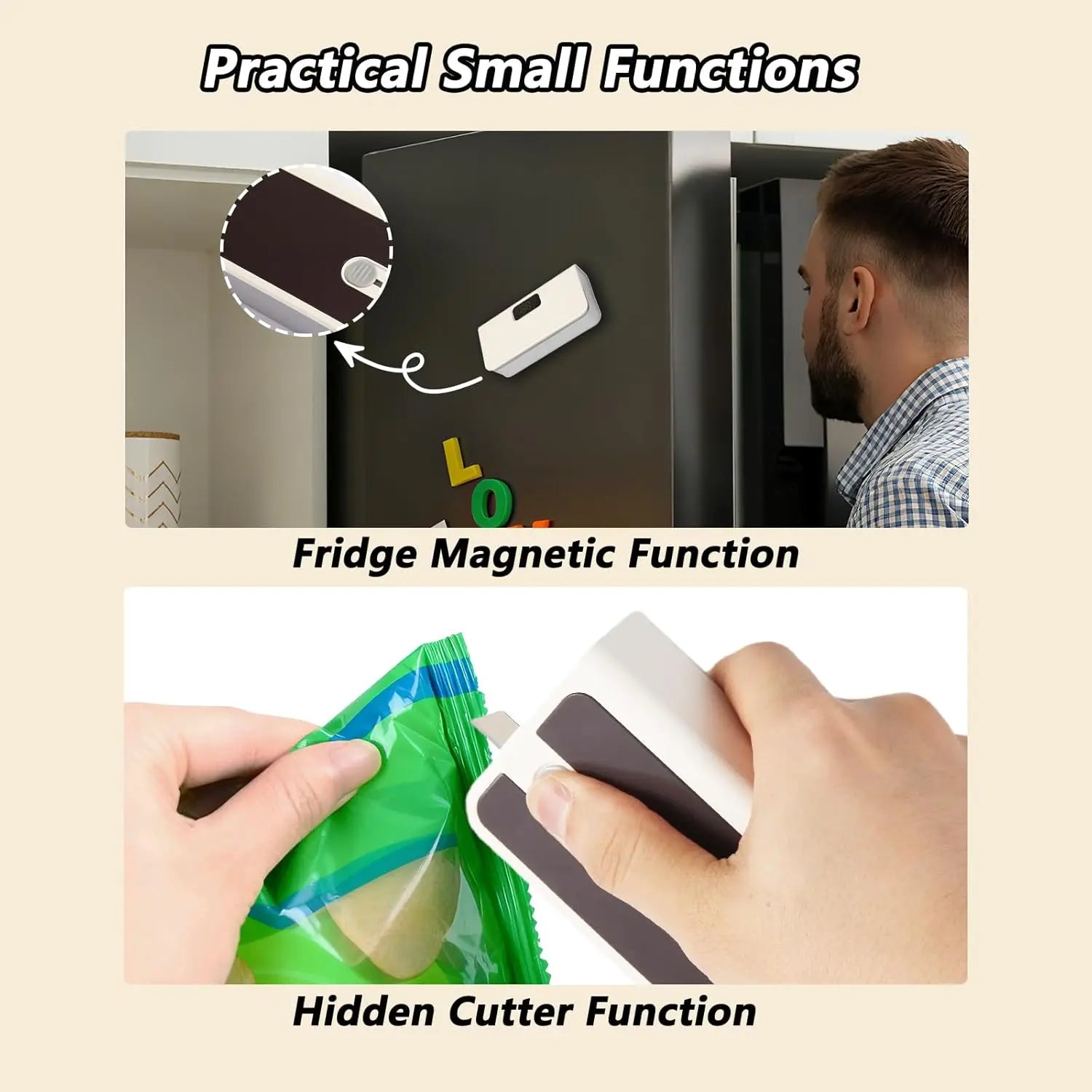 ⚡Rechargeable 2-in-1 Mini Bag Sealer with Cutter