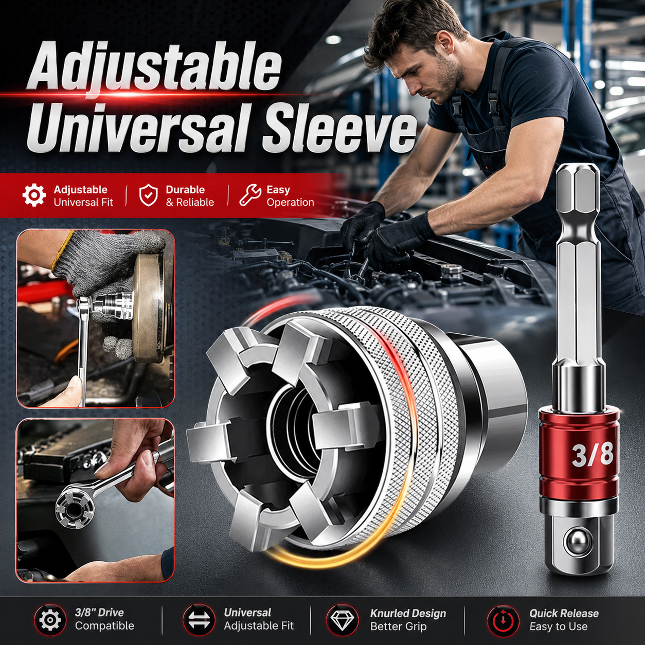 TODAY'S SPECIAL OFFER-50% OFF🔥 MULTI-FUNCTION UNIVERSAL SOCKET WRENCH TOOL - UNIVERSAL MAINTENANCE TOOL