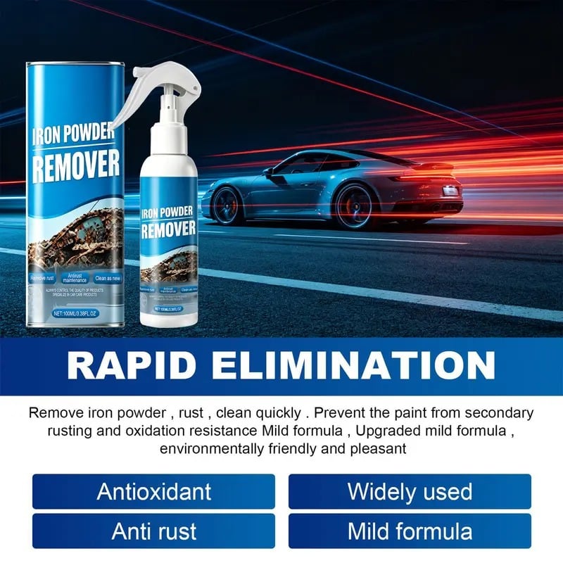 Automotive Rust Remover Spray 100ML – Fast-Acting Iron & Rust Cleaner for Wheels, Rims, Metal Surfaces