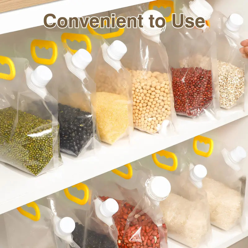 🌾Reusable Airtight Grain Storage Bags | Keep Your Food Fresh & Pantry Neat🔒