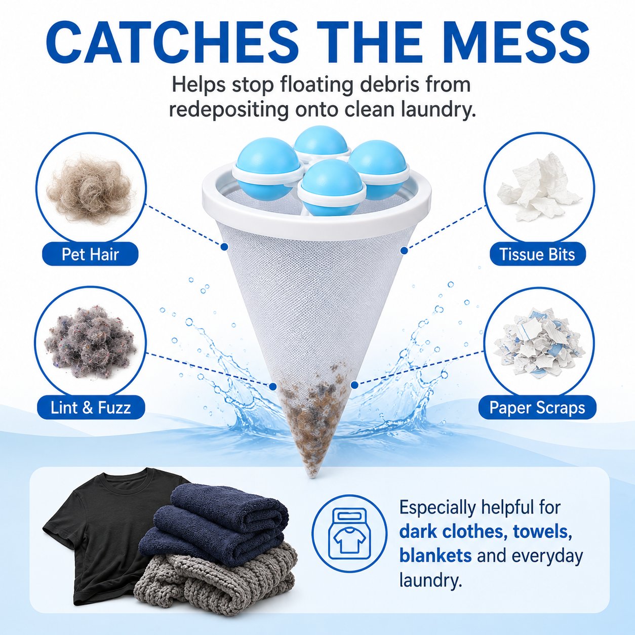 Floating Lint & Hair Catcher