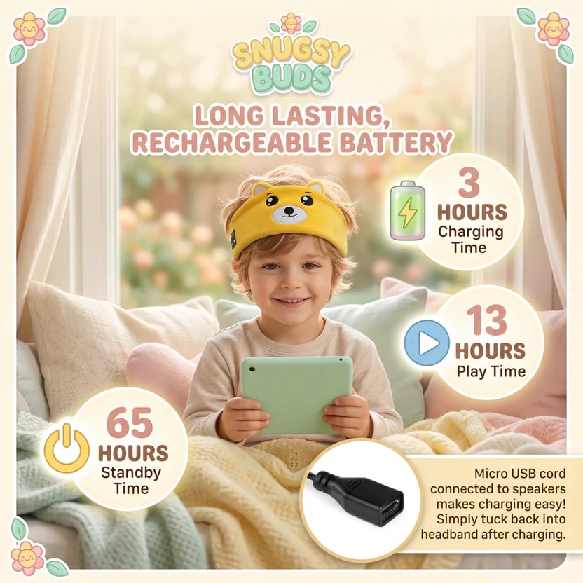 🔥LAST DAY 49% OFF -🎧 Kids’ Animal Bluetooth Sleep Headband Headphones