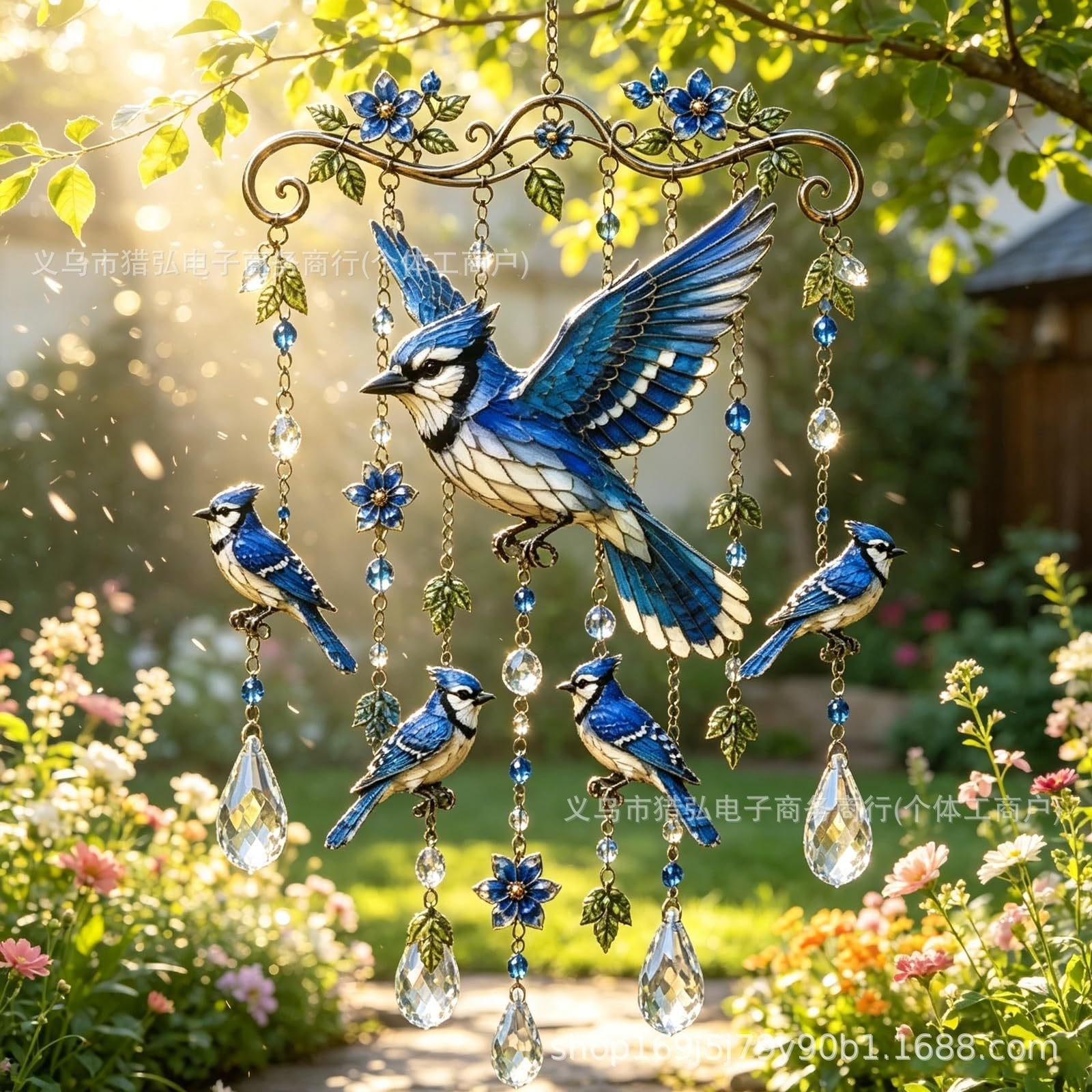 🌸Elegant Hummingbird Garden Wind Chime Suncatcher