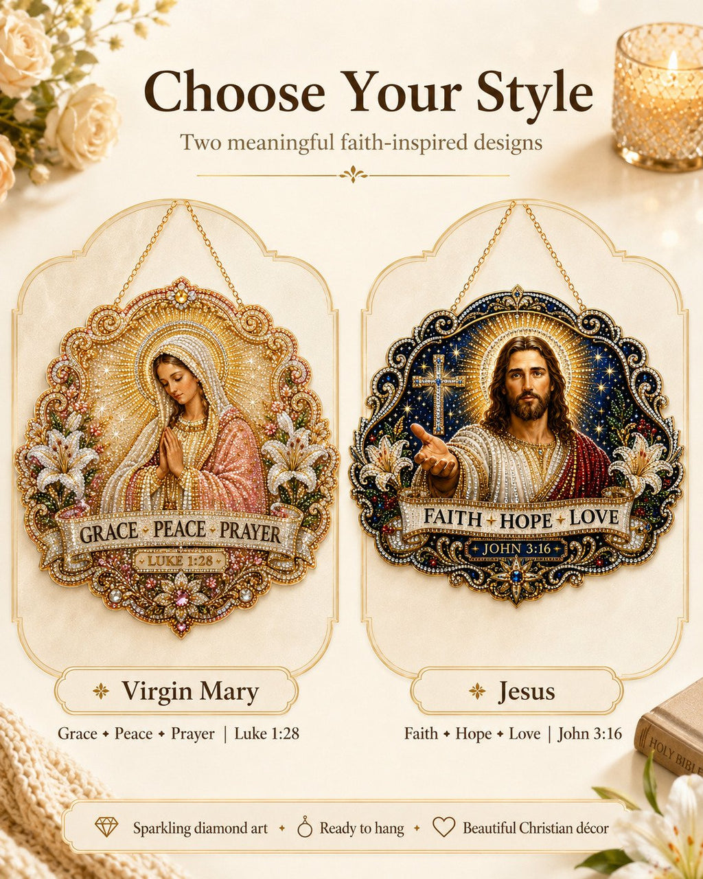 Christian Diamond Art Hanging Ornament Kit