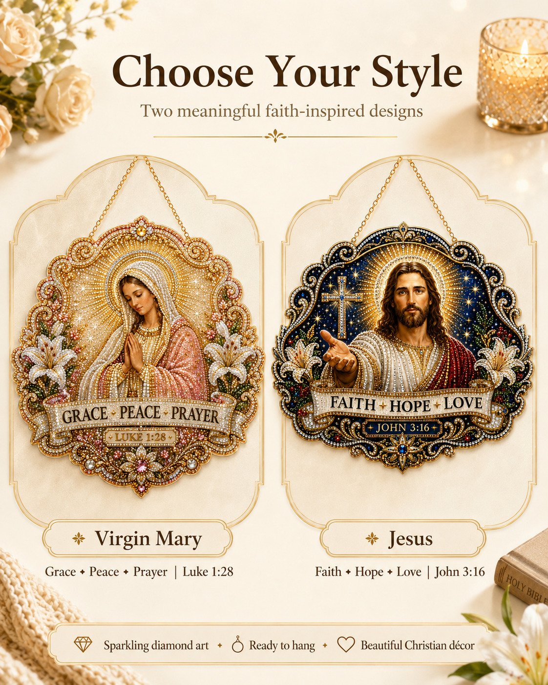 Christian Diamond Art Hanging Ornament Kit