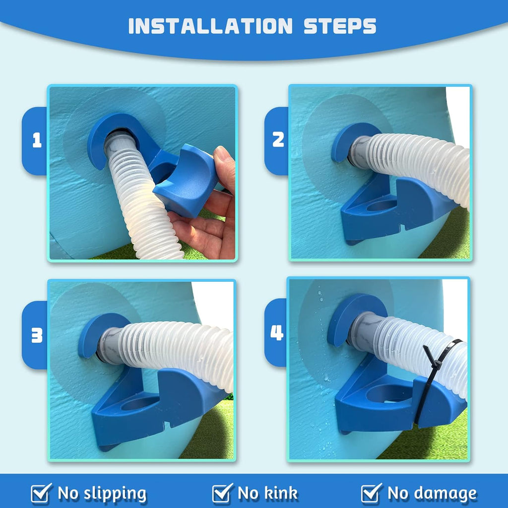 💧 2 Pack Upgraded Patented Pool Hose Holder for Above Ground Intex & Bestway Pipes