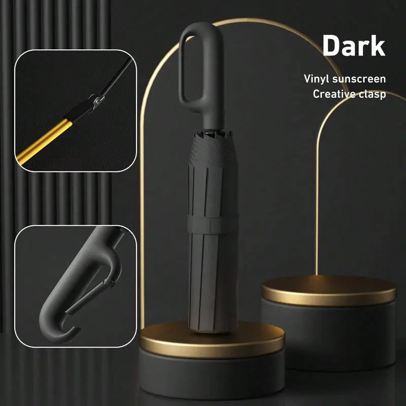 ☔Portable Automatic Folding Umbrella-Windproof Waterproof with Loop Buckle