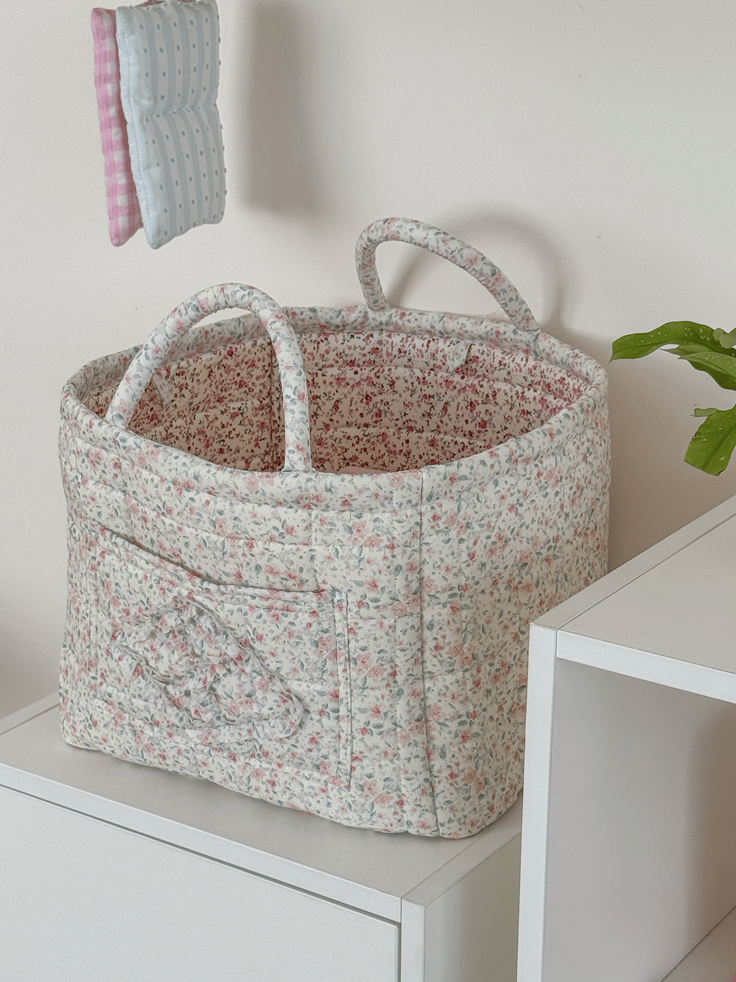 Car storage basket with handle - foldable washable storage basket and multi-purpose fabric box