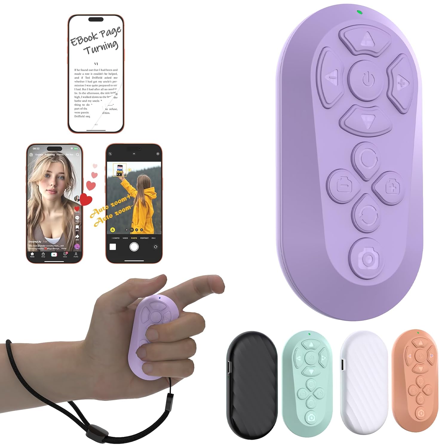 📱2026 New Release Remote Control for TikTok Scrolling – Wireless Scroller & Camera Shutter