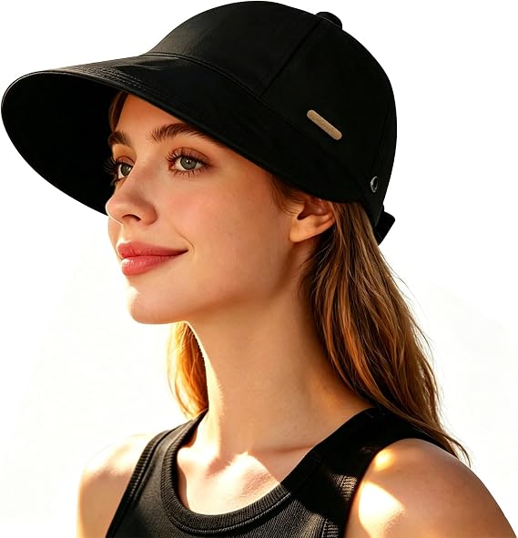 Women’s Ponytail Sun Hat – Lightweight Wide Brim Outdoor Cap for Beach, Travel & Gardening